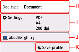 Skärmen för vänteläge för skanning